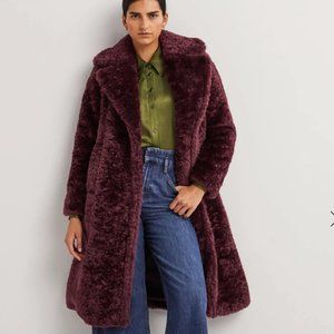 Boden Long Teddy Coat NWT